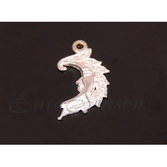 Подвеска мет.№341 15х25мм цв.Silver (цена за 1шт)